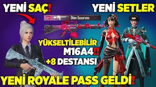 OYUNUN EN İYİ ROYALE PASS GELDİ! YENİ SAÇ! YÜKSELTİLEBİLİR M16A4! (+8 DESTANSI) PUBG Mobile