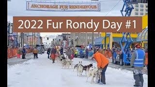 Fur Rondy 2022 - Official Day #1 4th Ave Anchorage Sled Dog Race Coverage Sprint World Championship