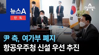 [단독]尹 측, 여가부 폐지·항공우주청 신설 우선 추진 | 뉴스A