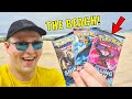 Opening Pokemon Cards at the BEACH!