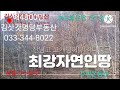 주변온통산 깊은산골짜기 샘물먹는 싸고좋은 자연인땅 전기사용가능 초강추 033 344 8022 매번30705