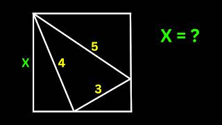 A Nice Geometry Problem | Find the side length of the square | 2 Different Methods