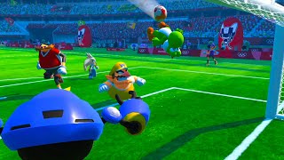 Mario and Sonic at the Olympic Games 2020 Football Dr Eggman vs Mario , Yoshi , Blaze , Luigi ,Peach