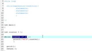 13 C Programming Video Tutorials for Beginners Introduction to Looping with WHILE LOOP