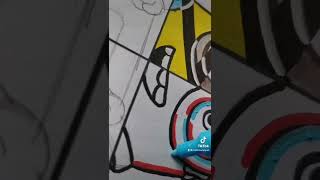 Drawing in DIFFERENT Art Styles With POSCA MARKER’S Part 2 #satisfying #shorts