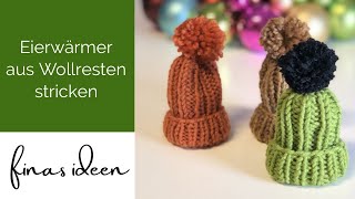 Eierwärmer aus Wollresten stricken