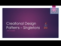 Java Design Patterns Tutorial 3 - Creational - Singleton -ThreadSafe, Double Check Locking