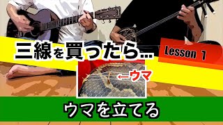 【沖縄三線を買ったら】ウマの立て方