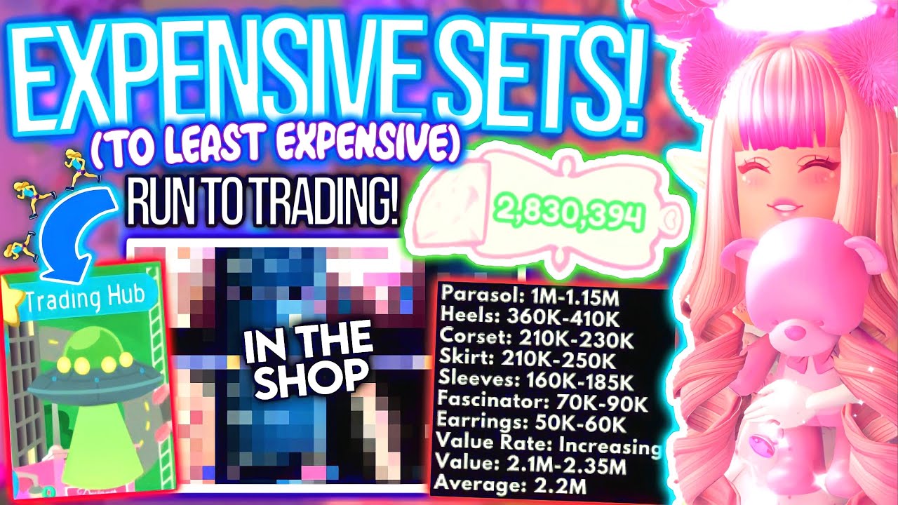 THESE ARE THE MOST EXPENSIVE SETS IN ROYALE HIGH RIGHT NOW... ROBLOX ...