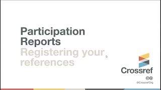 Participation Reports and Reference Metadata