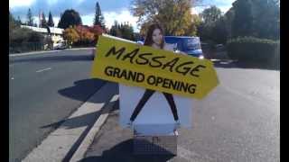 Velocity Signs (Mannequin Billboard) at Gold River Massage