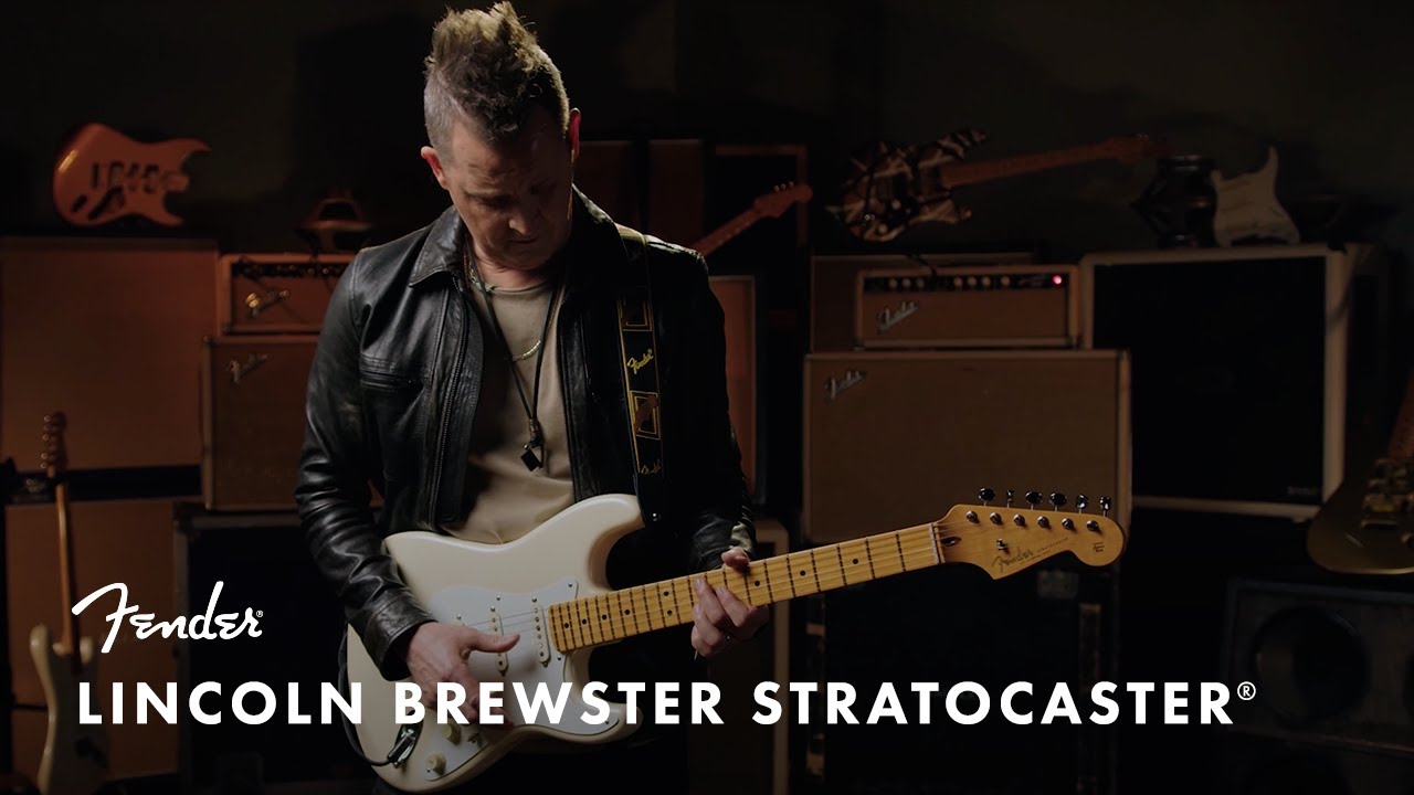Fender Lincoln Brewster Stratocaster Now In Olympic Pearl Guitar Bomb