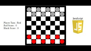 SIMPLE CHECKERS GAME IN JAVASCRIPT | Source code and Projects | Review