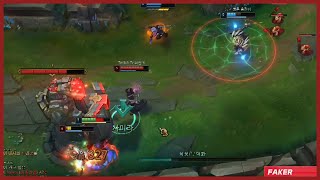 Faker diving without minions on lee sin