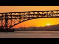 日本一のトラス橋 港大橋のライトアップ夜景 from 鶴浜緑地 u0026 南港三角公園 night view of minato bridge at osaka bay japan