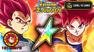 100% EZA TEQ SSG GOKU + EZA STR SSG VEGETA LEVEL 10 LINKS! Dragon Ball Z Dokkan Battle