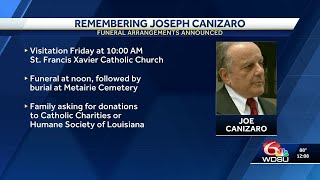 Funeral services set for Joseph Canizaro