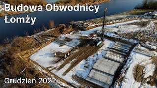 Budowa obwodnicy Łomży - postęp budowy S61, DK64 *grudzień 2022* | Ujęcia z drona 4K