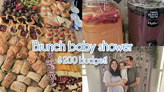 Brunch baby shower on a $200 budget! Grocery shop, food prep, and food table setup!