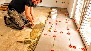 SO KANN JEDER FLIESEN SELBER VERLEGEN & VERFUGEN: ANFÄNGER SCHRITT ANLEITUNG SELBST BODENFLIESEN