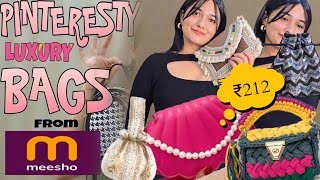 #meeshohaul *25 PINTERESTY PRODUCTS* Best Random Meesho Bags Haul Starting ₹212🔥 #meesho #haul