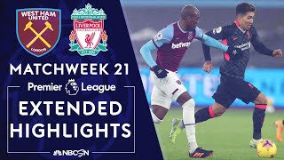 West Ham v. Liverpool | PREMIER LEAGUE HIGHLIGHTS | 1/31/2021 | NBC Sports