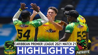 CPL 2021 Match 21 Highlights Jamaica Tallawahs v St Kitts and Nevis Patriots Match CPL 2021