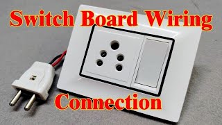 switch board wiring connection // how to make switch board // 1 switch 1 socket wiring connection