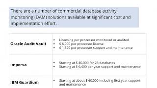The Thrifty DBA’s Guide to Open Source Database Security Tools