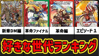 【デュエマ】1位が超意外な○○！？視聴者が選ぶデュエマの好きな世代ランキング【デュエマ歴史】