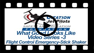 CJP Safety Foundation:What Good Looks Like Video Series 3: Flight Control Emergency Stick Shaker