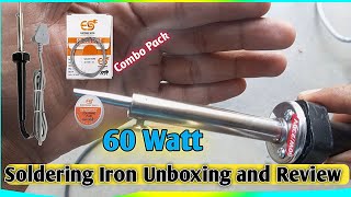 60 Watt Soldering Iron Unboxing and Review