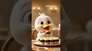 Cute duckling makes delicious gimbap #duck #shorts