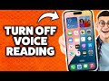 How To Turn Off Voice Reading Text Messages On iPhone 2026 (Step-By-Step Tutorial)