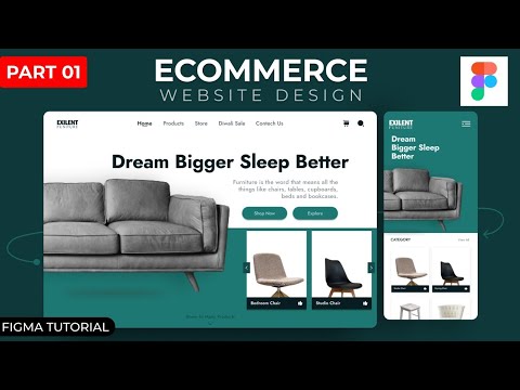 Ecommerce Website Design Tutorial in Figma | Furniture website design (figma tutorial) #uiux Design