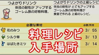 つよがりドリンク岩石味レシピ食堂料理入手場所ドラクエトレジャーズ