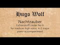 Nachtzauber: medium high voice, piano accompaniment