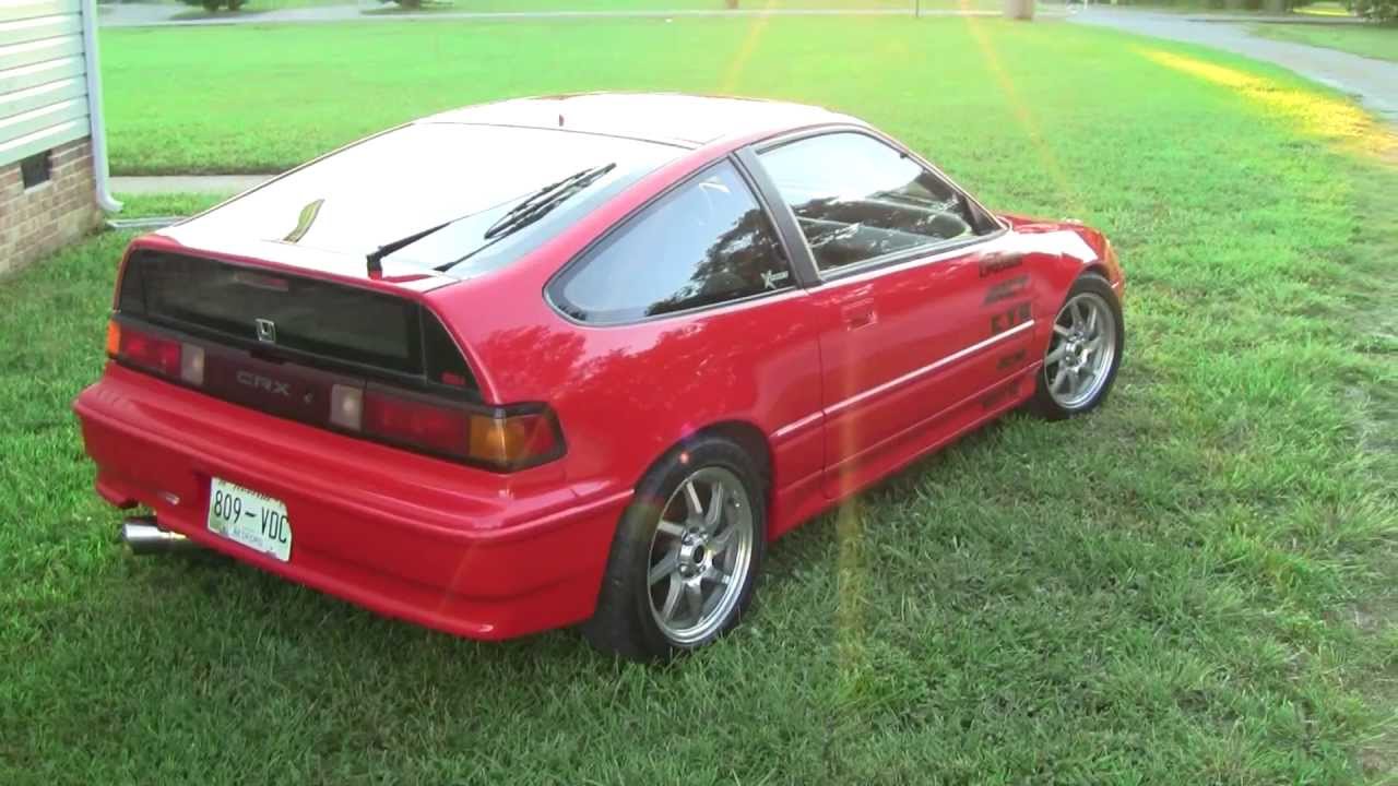 SuperCrex Honda CRX Si B18 Turbo Nitrous - YouTube