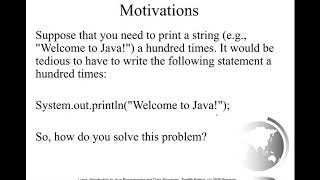 Daniel Liang Java Sections 5.1 and 5 2