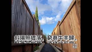 粤语朗读唐诗三百首，王维《渭川田家》