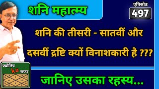 शनि महात्म्य ।। kundali में शनि की तीसरी - सातवीं और दसवीं द्रष्टि क्यों विनाशकारी है ?? जानिए रहस्य