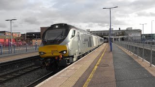 (4K) Chiltern Railways 68010 powers away from Banbury on 1R32 for Birmingham. 05.02.22