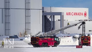 Delta Regional Jet Crashes at Snowy Toronto Pearson Airport | WSJ News