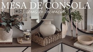 IDEAS DE DECORACION MESA DE CONCOLA 2025 | UNA MESA, CUATRO LOOKS ELEGANTES |SERIE REUSA Y REDECORA