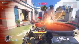 Roadhog kamikaze's with enemy DVA's ult and kills whole team | Overwatch