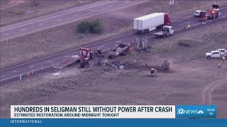 Arizona town in the dark for days after crash damaged power structures