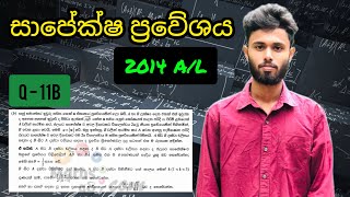 2014  A/L සාපේක්ෂ ප්‍රවේගය / Applied mathematics / Relative velocity     Q-11B