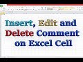 Cara Insert, Edit dan Hapus Komen di Sel Excel