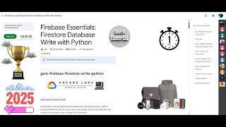 [NEW2025] Firebase Essentials: Firestore Database Write with Python || #qwiklabs || Lab Solution