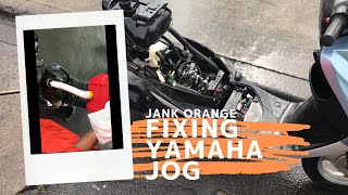 不動者のYAMAHA JOG 修理